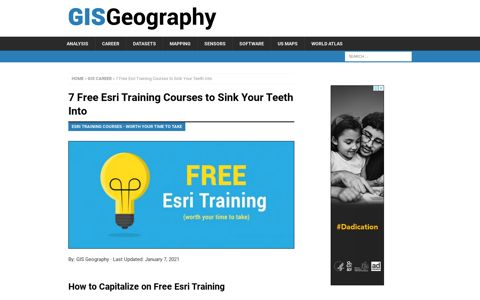 7 Free Esri Training Courses to Sink Your Teeth Into in 2020 ...