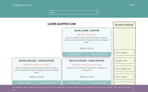 learn quipper com - General Information about Login