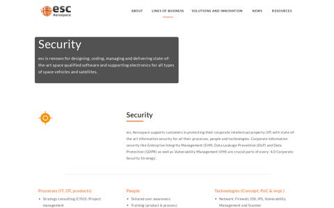 Security | s.r.o - esc Aerospace