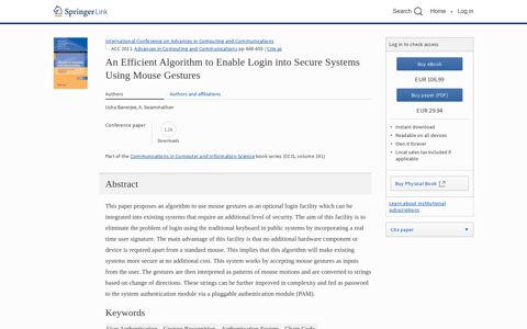 An Efficient Algorithm to Enable Login into Secure Systems ...