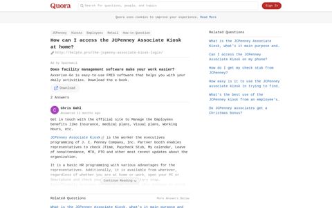 How to access the JCPenney Associate Kiosk at home - Quora
