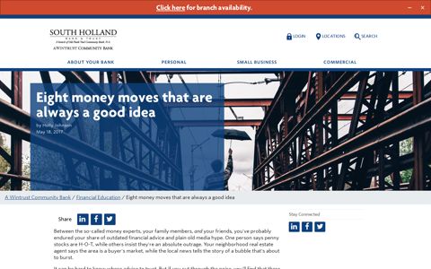 Eight money moves that are always a good idea | South Holland ...