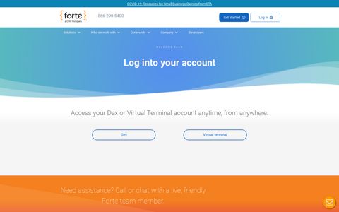 Log in | Forte Payment Systems