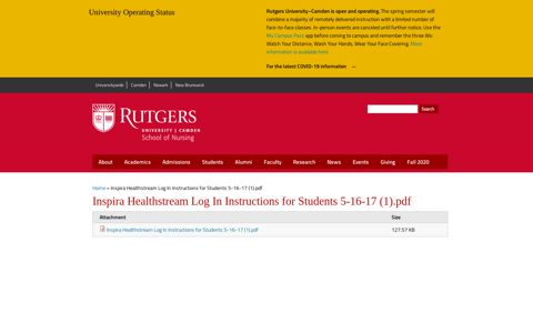 Inspira Healthstream Log In Instructions for Students 5-16-17 ...