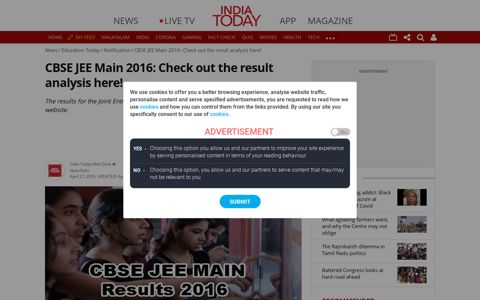 CBSE JEE Main 2016: Check out the result analysis here ...