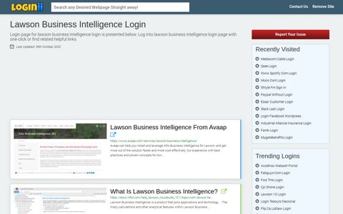 Lawson Business Intelligence Login | Accedi Lawson ...