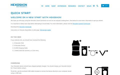 Quick Start | Carre Technologies inc (Hexoskin)