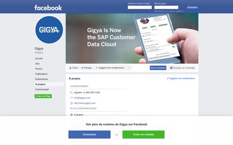 Gigya - About | Facebook