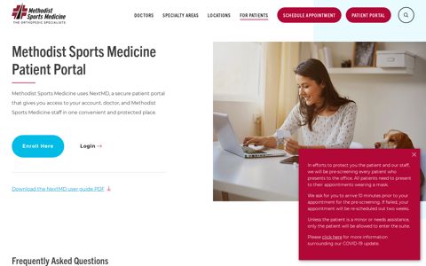 Secure Patient Portal | Methodist Sports Medicine