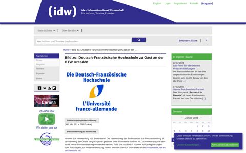Bild zu: Deutsch-Französische Hochschule zu Gast an ... - idw