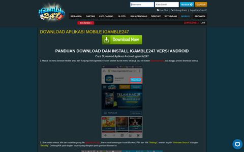Mobile Android - Igamble247.com | Live Casino Online - Agen ...