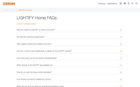 LIGHTIFY Home Service - Quick support and FAQ for ... - Osram