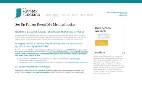 Set Up Patient Portal: My Medical Locker | Urology of Indiana