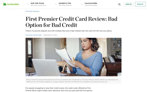 First Premier Credit Card Review: Bad Option for Bad Credit ...