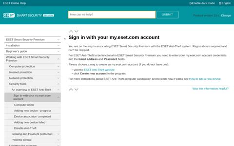 Sign in with your my.eset.com account | ESET Smart Security ...