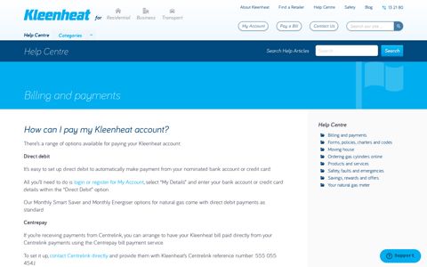 How can I pay my Kleenheat account? - Kleenheat