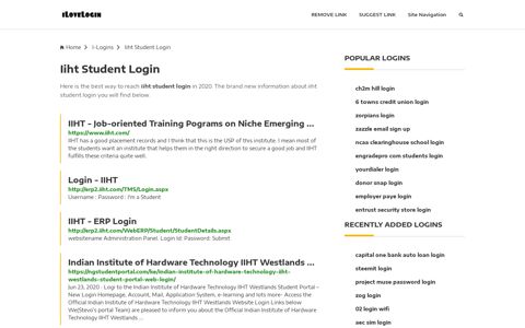 Iiht Student Login ❤️ One Click Access - iLoveLogin