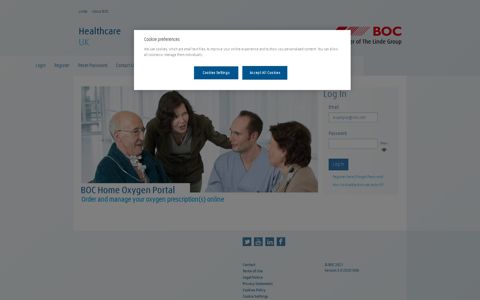 Healthcare UK - BOC Home Oxygen Portal