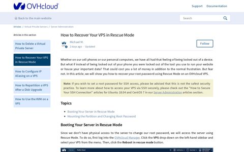How to Recover Your VPS in Rescue Mode – Articles