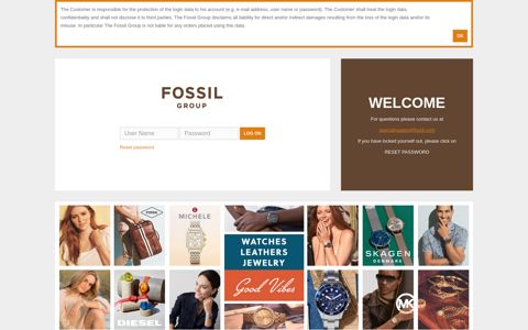 Fossil B2B Portal