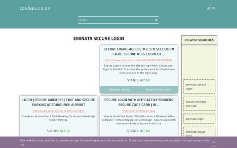 eminata secure login - General Information about Login