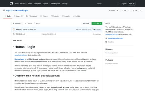 mdp1701/Hotmail-login: You can't Hotmail sign in ... - GitHub