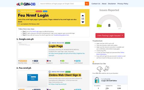 Feu Nrmf Login - Find Login Page of Any Site within Seconds!
