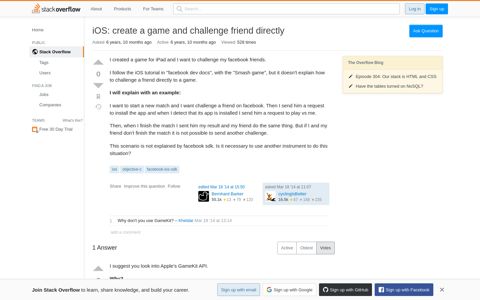iOS: create a game and challenge friend directly - Stack ...