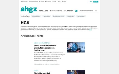 HGK: News & Hintergründe | ahgz