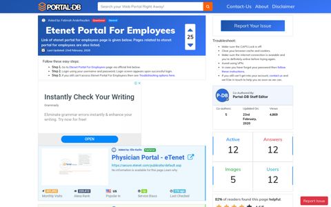 Etenet Portal For Employees - Portal-DB.live