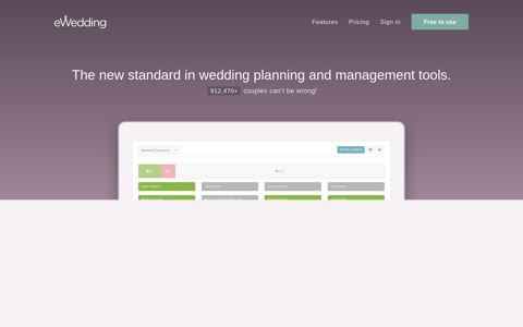 eWedding: Free Premium Wedding Websites