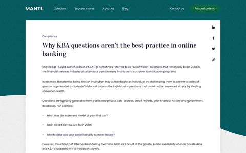 Why KBA questions aren't the best practice in online banking