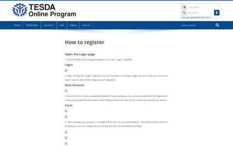 How to register - TESDA Online Program