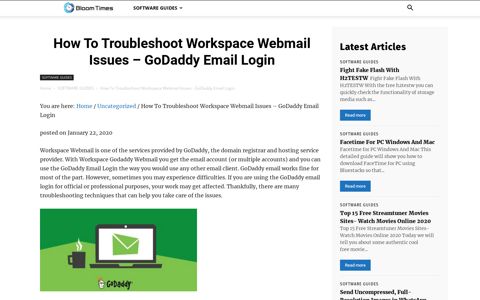 How To Troubleshoot Workspace Webmail Issues - GoDaddy ...