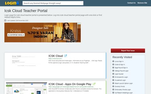 Icsk Cloud Teacher Portal - Loginii.com