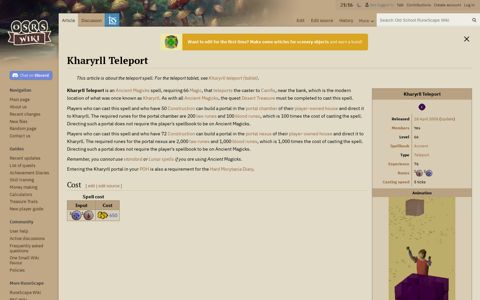Kharyrll Teleport - OSRS Wiki