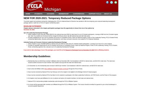 Membership Guidelines - Michigan FCCLA