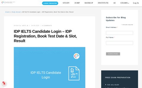 IDP IELTS Candidate Login - Registration, Book Test Date ...