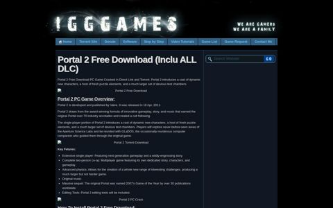 Portal 2 Free Download (Inclu ALL DLC) « IGGGAMES - Torrent