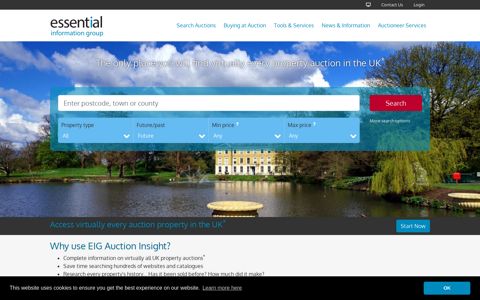 Property auctions, auctioneers and property search