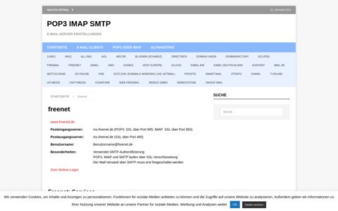 freenet - POP3 IMAP SMTP