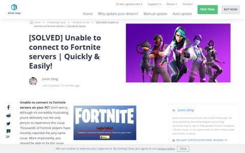 [SOLVED] Unable to connect to Fortnite servers | Quickly ...