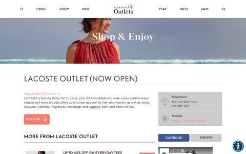 Palm Beach Outlets ::: Lacoste Outlet