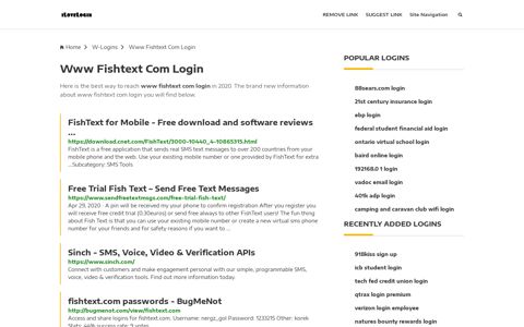 Www Fishtext Com Login ❤️ One Click Access - iLoveLogin