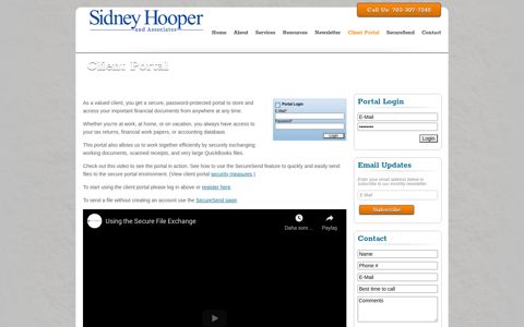 Client Portal - Sidney Hooper & Associates