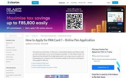 How to Apply for PAN Card Online | How to Apply for Changes ...