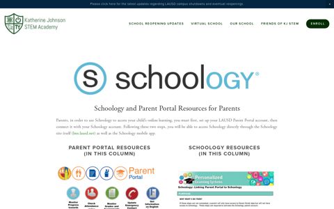 Schoology — Katherine Johnson STEM Academy