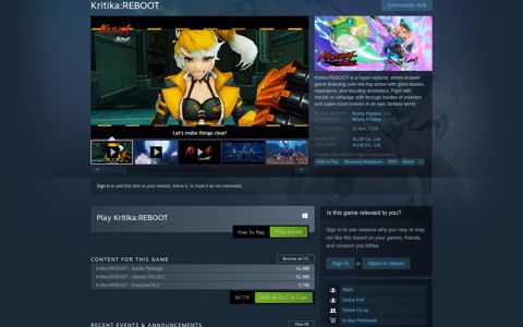 Kritika:REBOOT on Steam