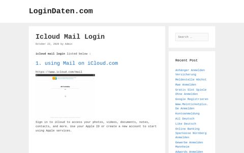 Icloud Mail - Using Mail On Icloud.Com - LoginDaten.com