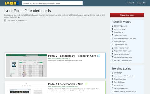 Iverb Portal 2 Leaderboards - Loginii.com